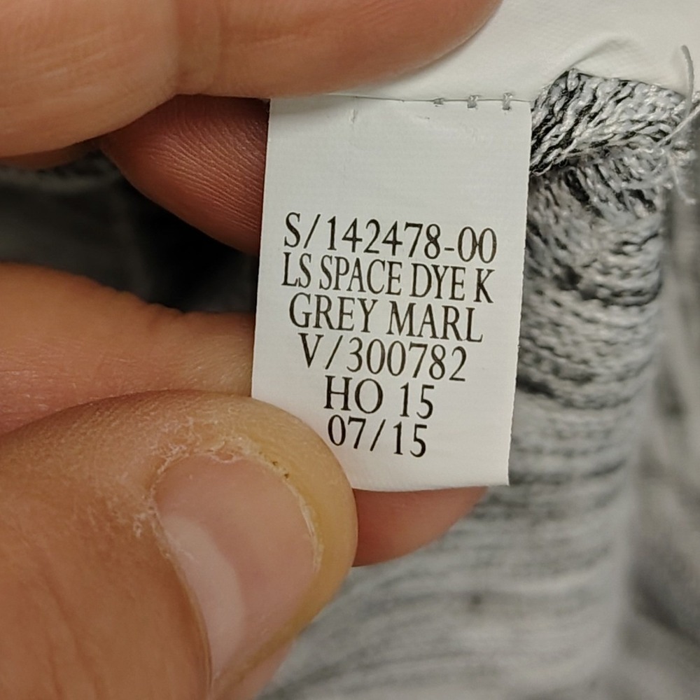 Old Navy Womens Grey Space Dye Marl Long Sleeve Knit Dress Librarian Chic Size M - Picture 5 of 10